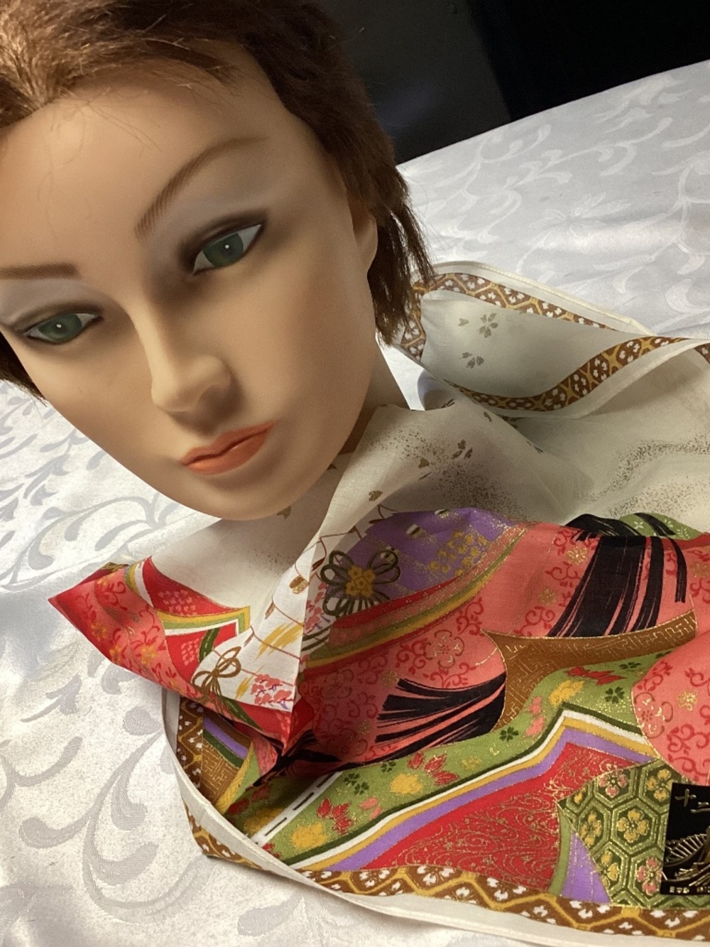 Lovely Asian themed multicolor scarf wrap